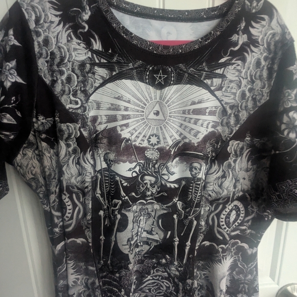 BlackMilk XXL Til Death Do Us Part Evil Tee Dress - Picture 2 of 7